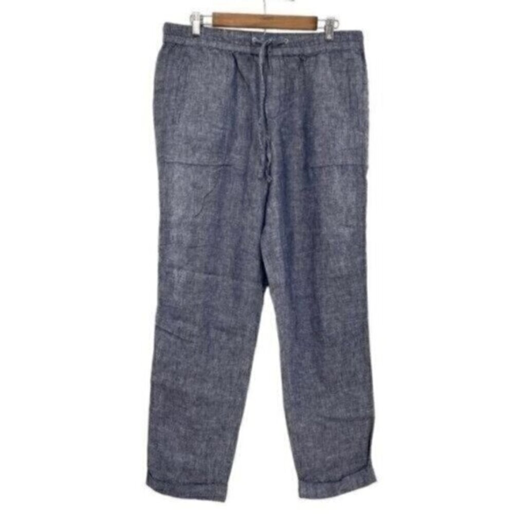 Lord & Taylor Women’s Linen Chambray Trouser Pants